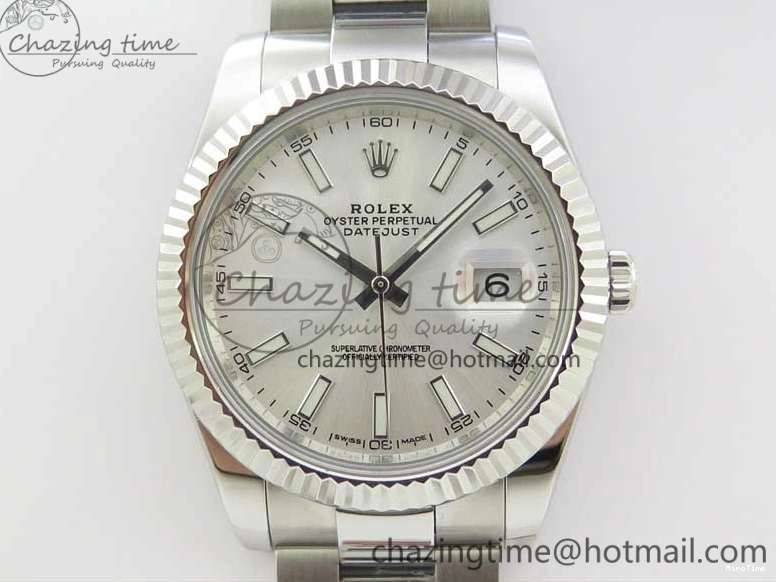 MiroTime 1229 DateJust 126334 SS Noob 1:1 904L Best Edition Silver Dial Stick Markers on Oyster Bracelet A HighQuality 3168